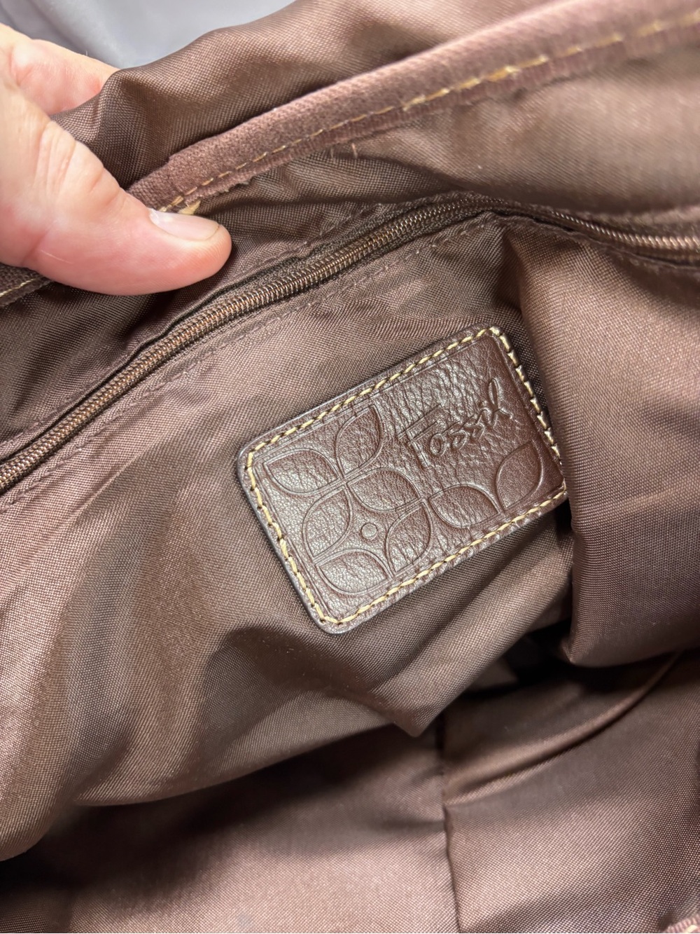 FOSSIL Vintage Y2K Multicolor Canvas Crossbody Messenger Bag Boho Festival - Picture 5 of 14